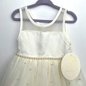 American Princess 4T Cream Pearl Formal Toddler Dress